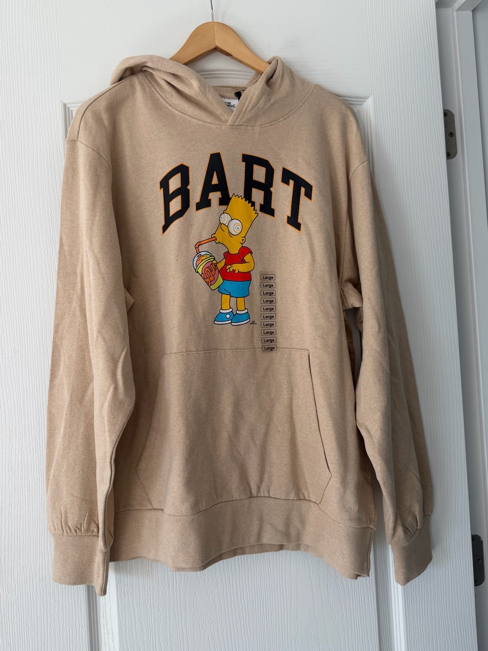 Men’s Bart Simpson Hoodie size Large